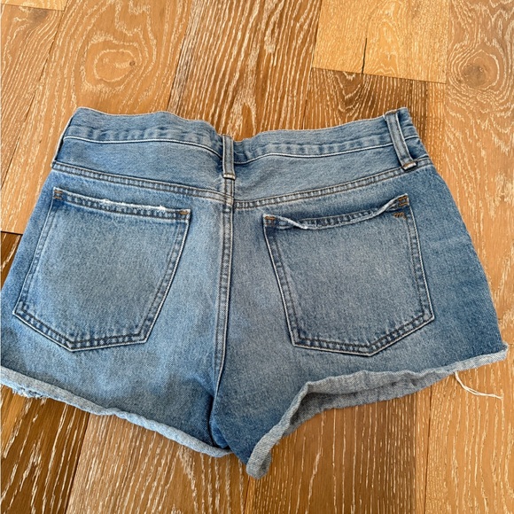 Madewell Women's Size 27 Blue Distressed Relaxed Denim Shorts - Picture 8 of 13